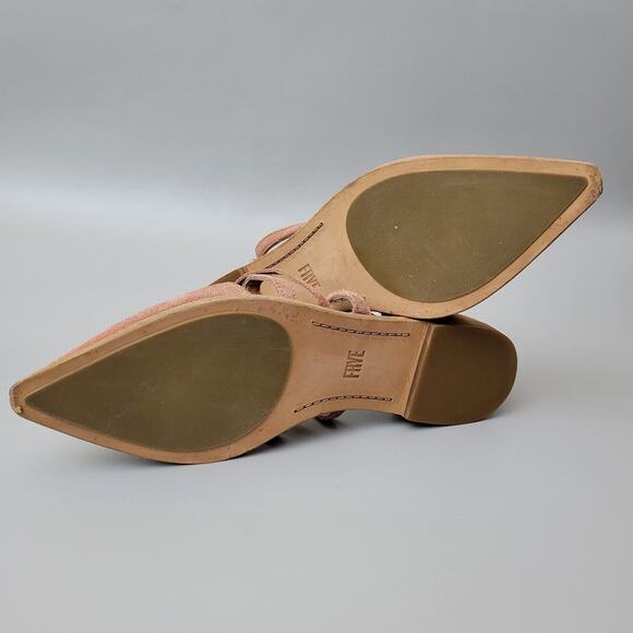 Frye Kenzie Moto Strappy 70379 Suede Ankle Strap Flats -6M ($228.00 Retail) - Picture 8 of 9